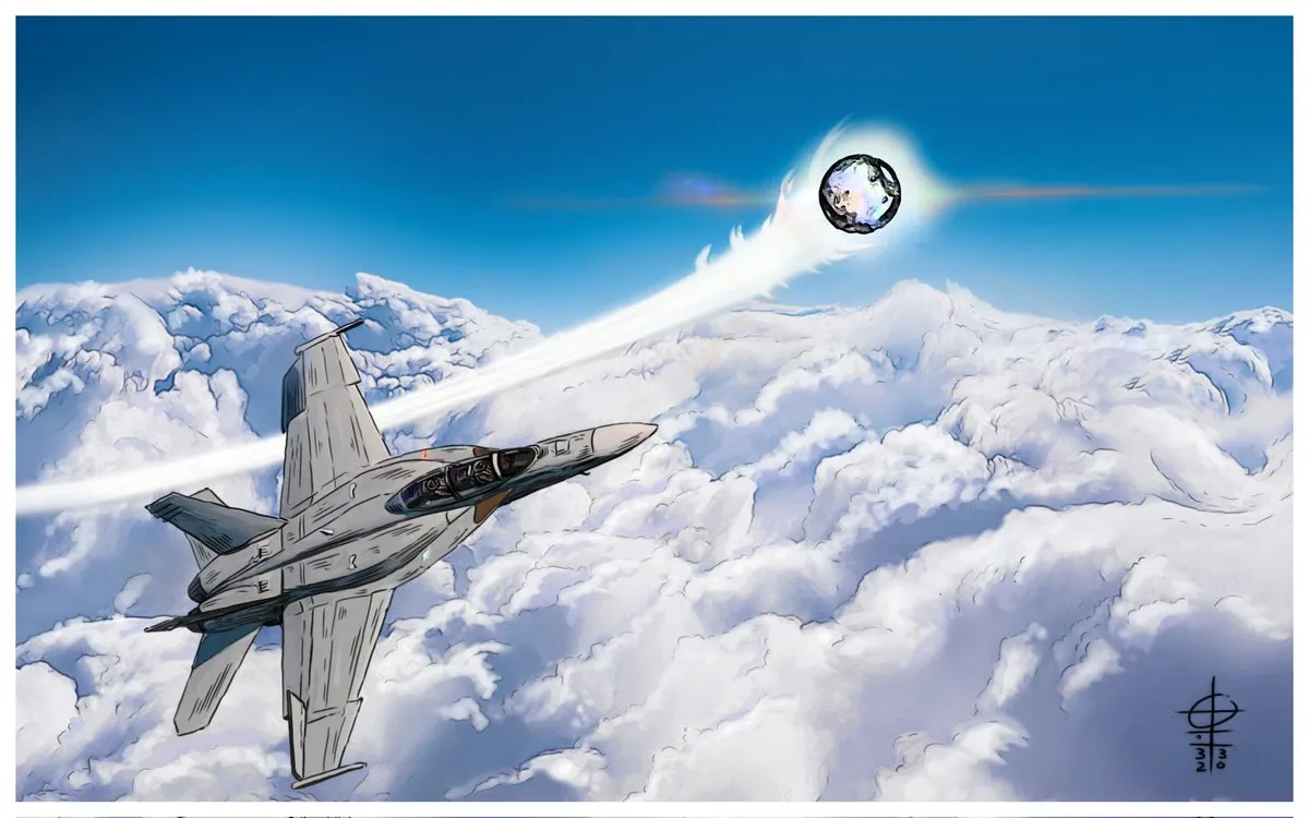 Cube in a Sphere - Early UFO-Sverige Illustration by Olof Röckner